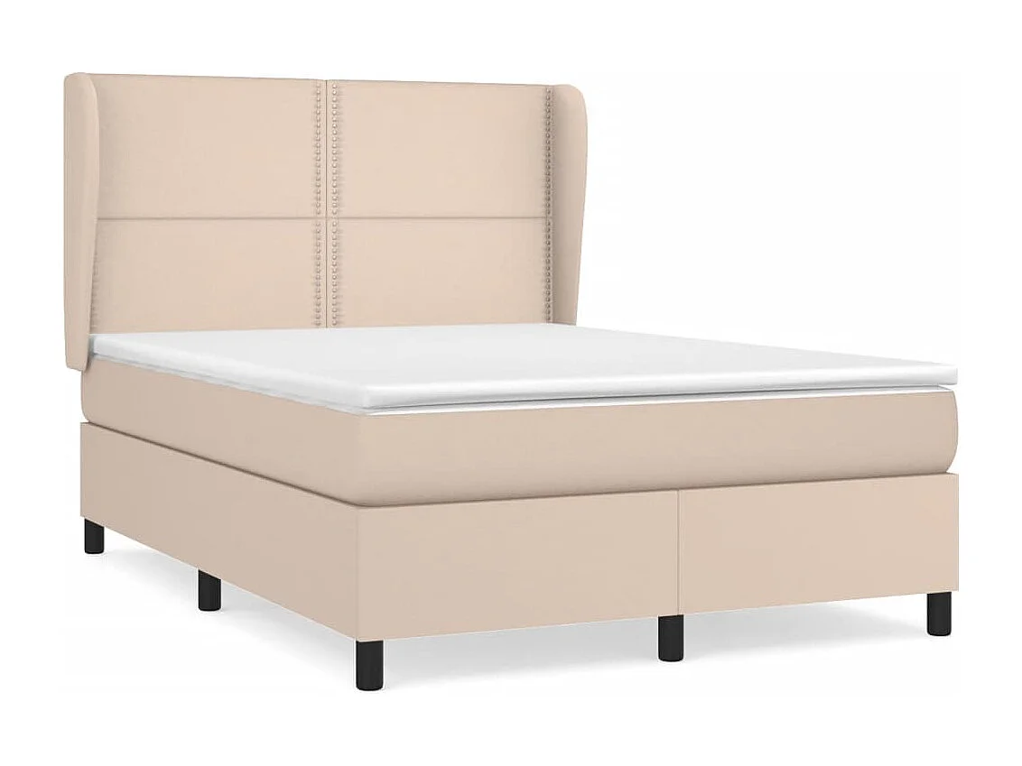 Lit à sommier tapissier avec matelas Cappuccino 140x200