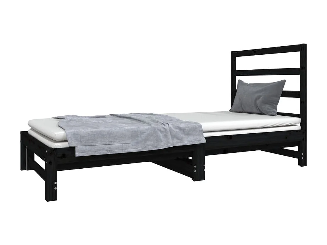 Lit coulissant 2x(90x190) cm Bois de pin massif 7