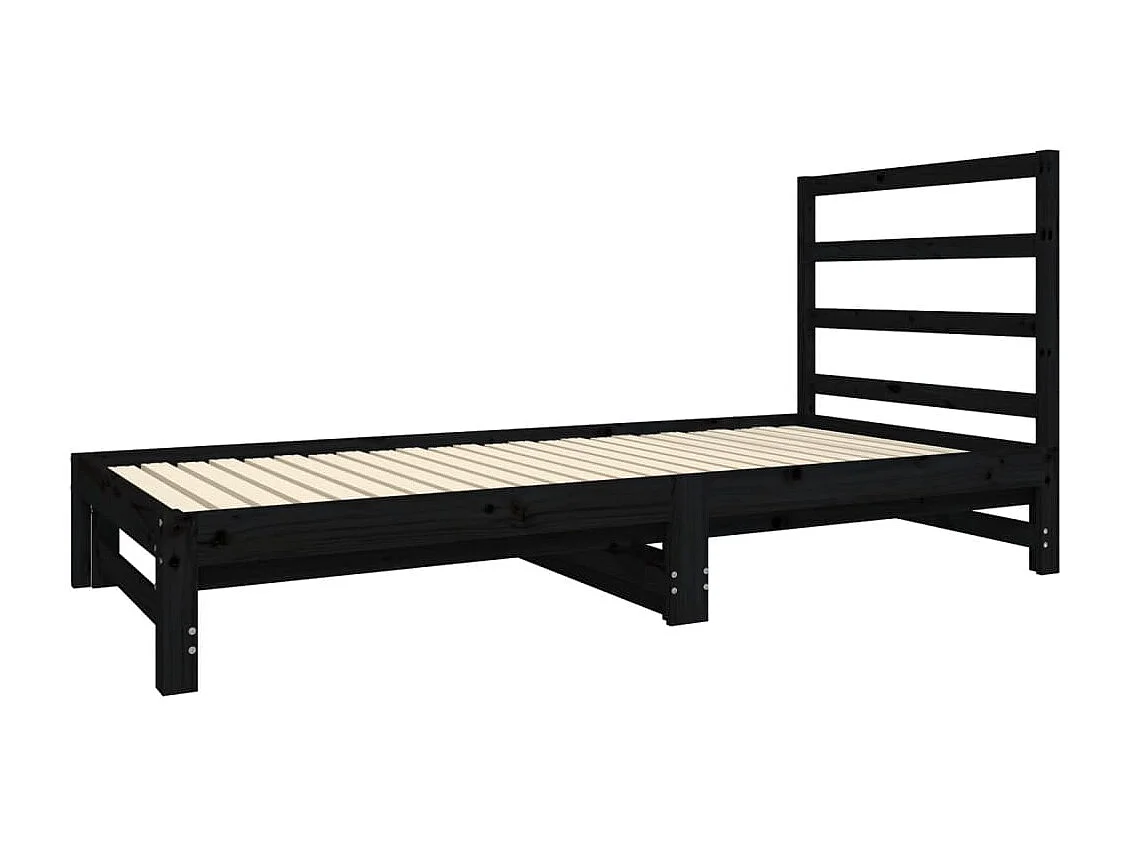 Lit coulissant 2x(90x190) cm Bois de pin massif 7