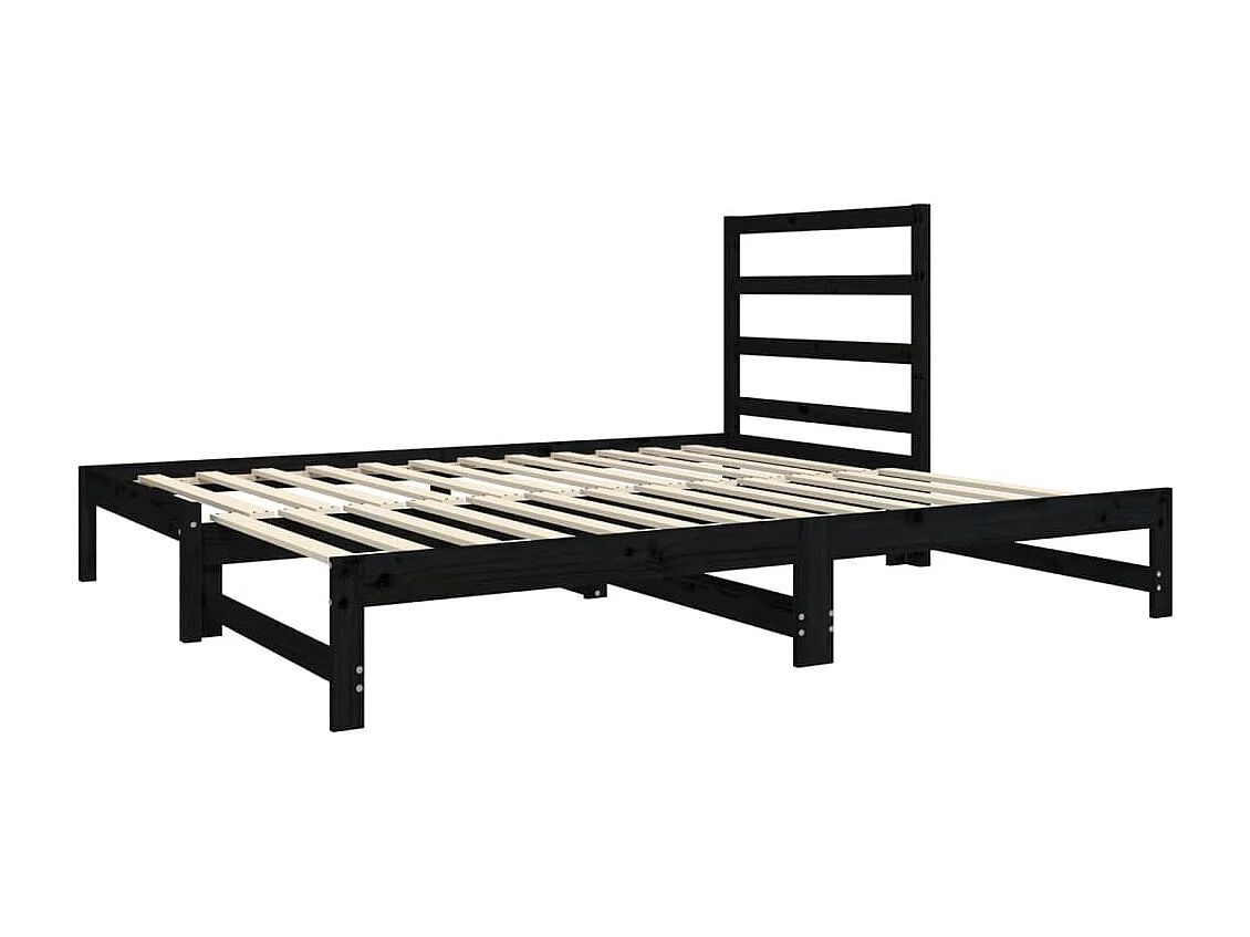 Lit coulissant 2x(90x190) cm Bois de pin massif 7