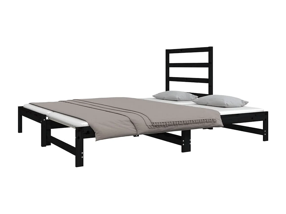 Lit coulissant 2x(90x190) cm Bois de pin massif 7