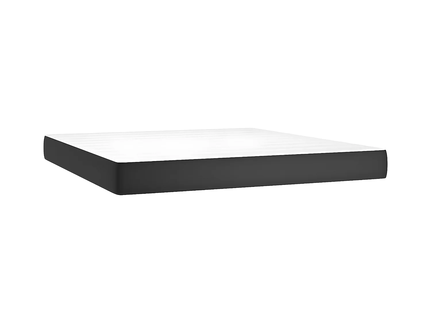 Lit à sommier tapissier avec matelas et LED Noir 180x200 Similicuir
