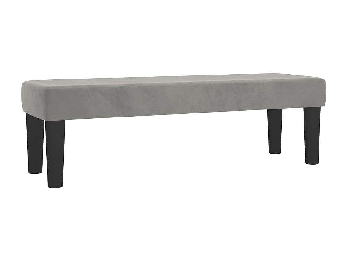 Lit à sommier tapissier et matelas Gris clair 140x190 Velours