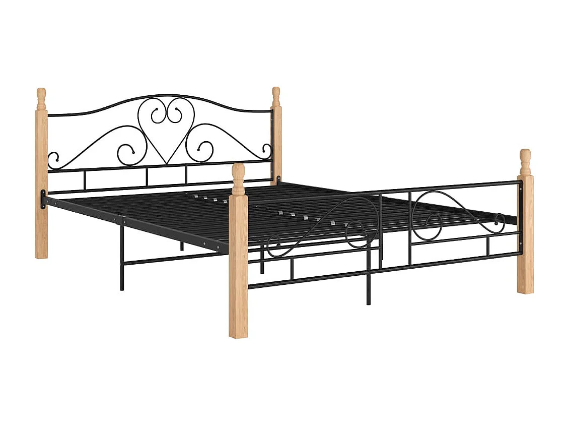 Lit Noir Métal 140x200 Soka