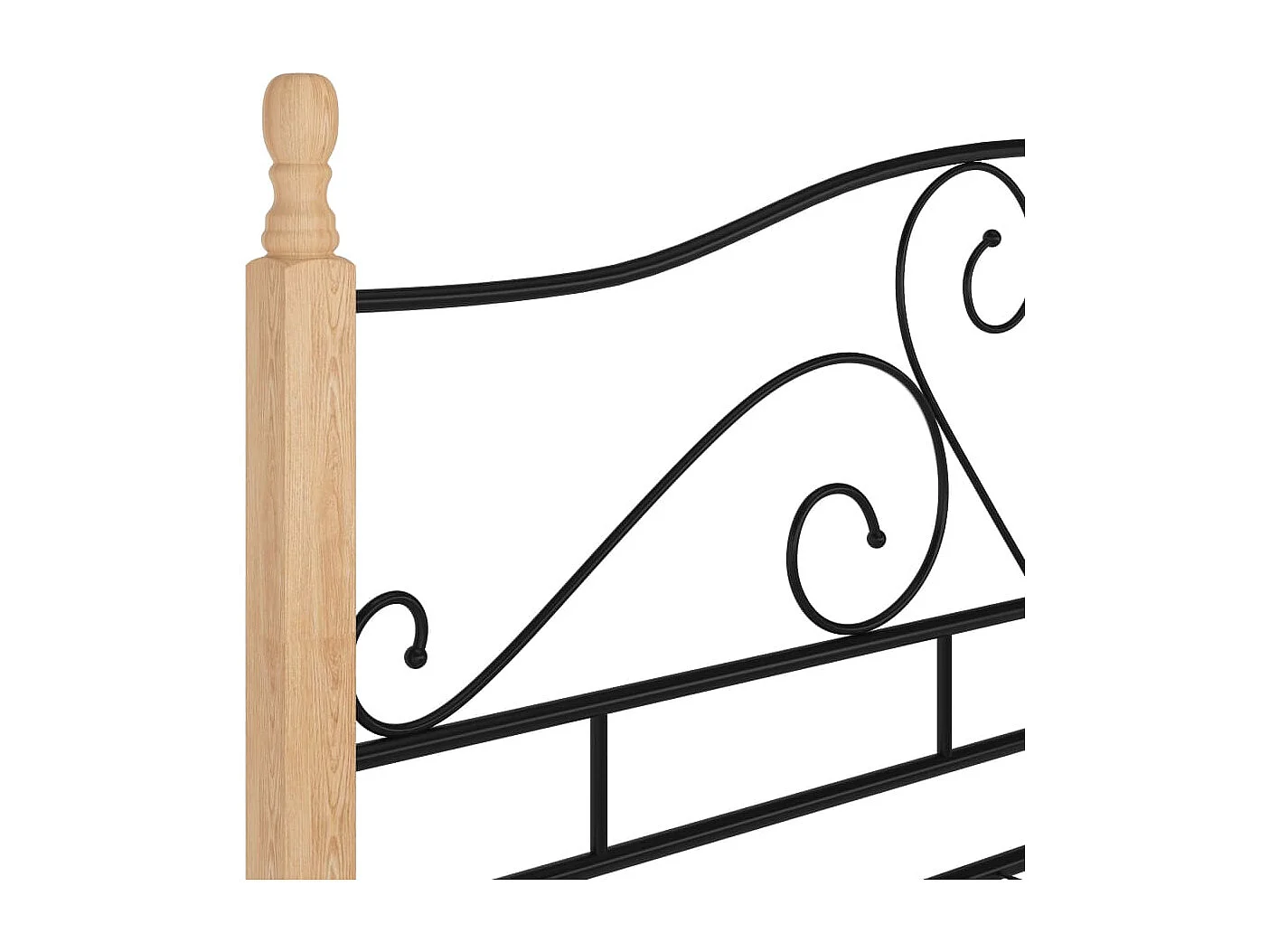 Lit Noir Métal 140x200 Soka