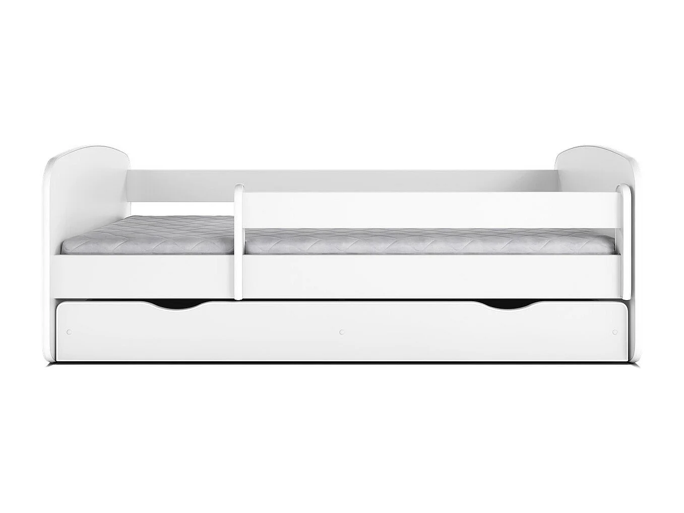 Cama infantil Princess a caballo con somieres y barrera de seguridad extraíble Drimy-Colchones de espuma-Ropa de cama 70x140 cm