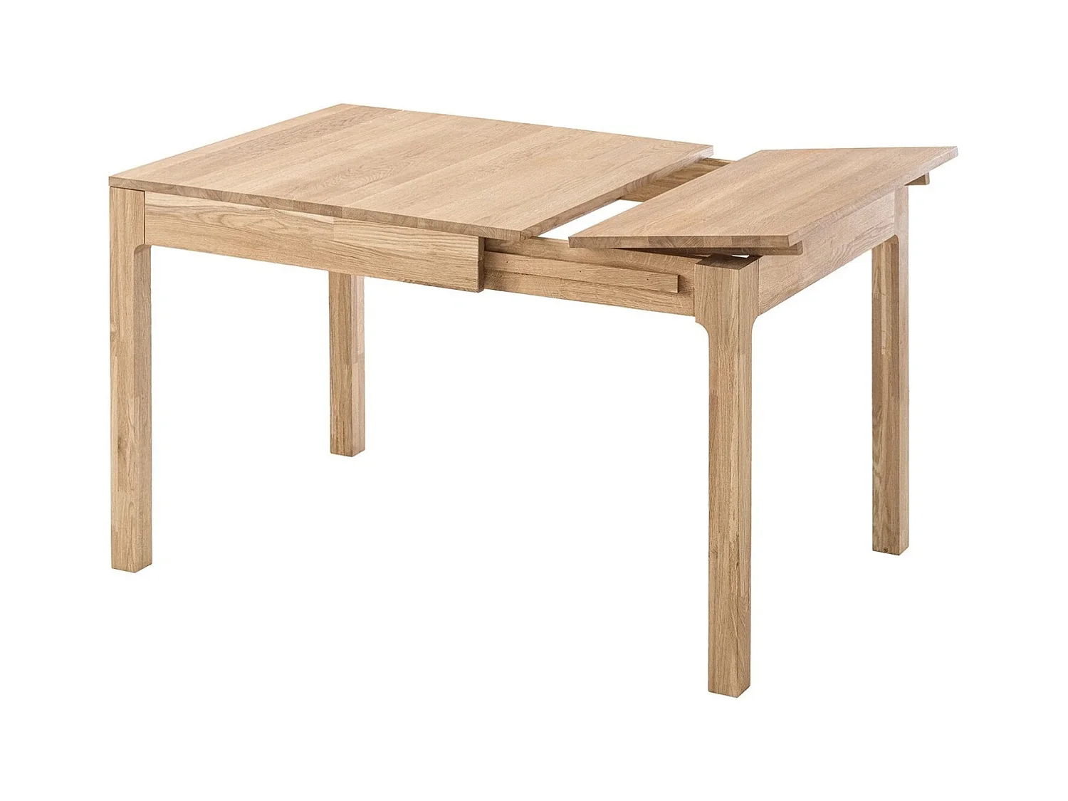 Table extensible en bois de chêne massif Marko 140 à 180cm