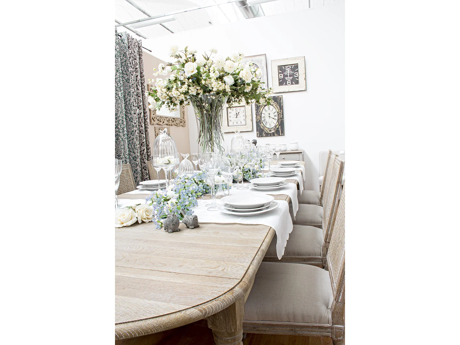 Table extensible bois de chêne naturel Badou L 152-382