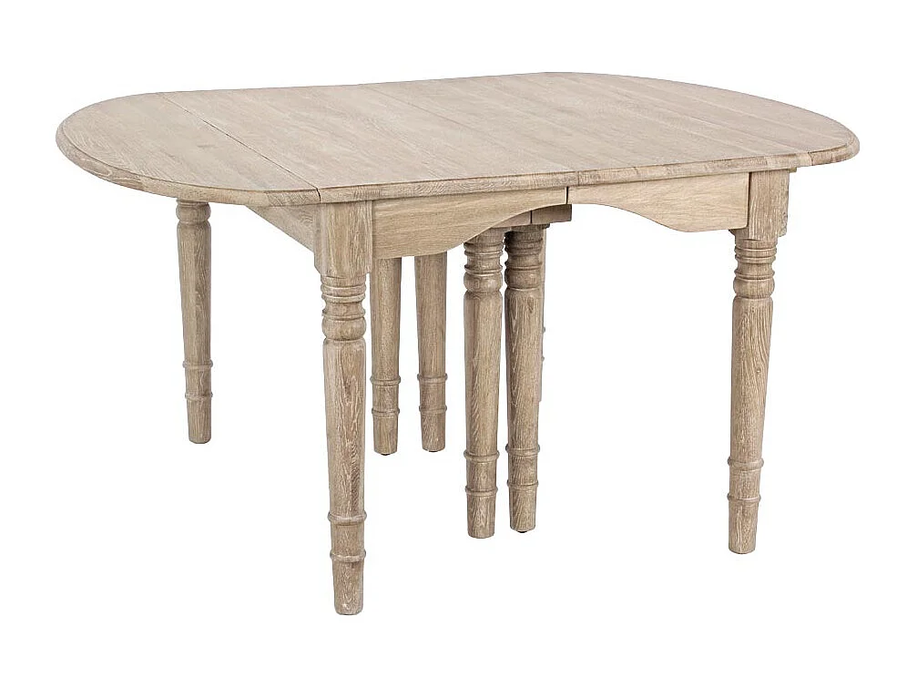 Table extensible bois de chêne naturel Badou L 152-382