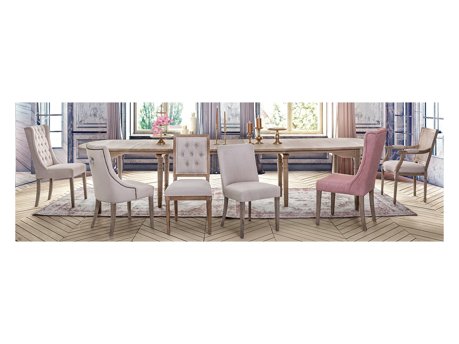 Table extensible bois de chêne naturel Badou L 152-382