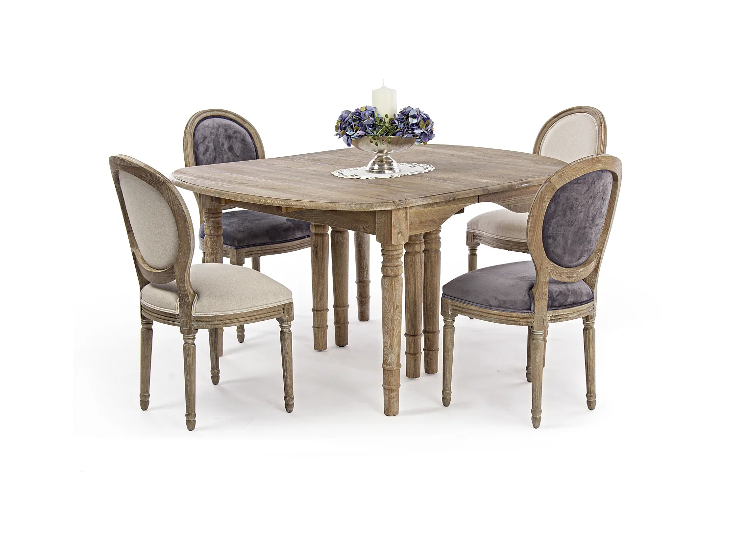 Table extensible bois de chêne naturel Badou L 152-382