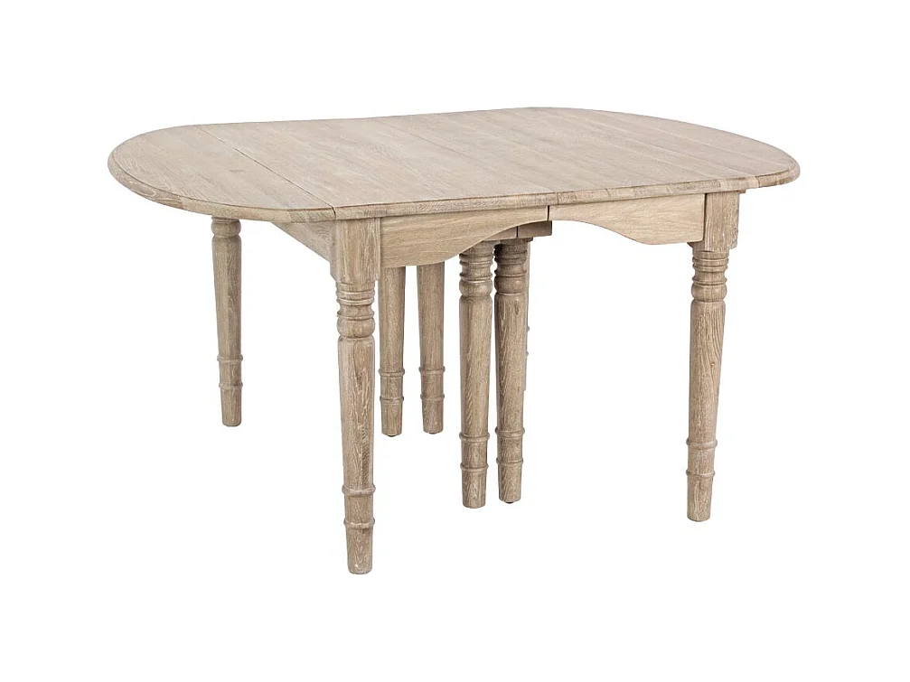 Table extensible bois de chêne naturel Badou L 152-382
