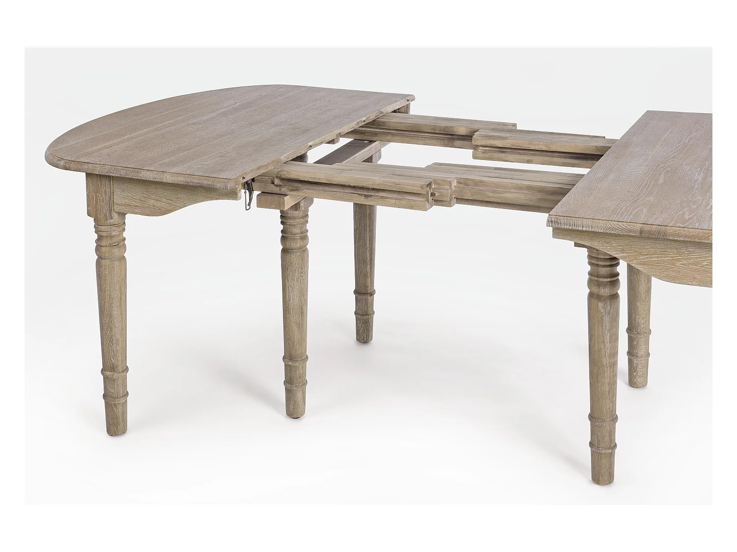 Table extensible bois de chêne naturel Badou L 152-382