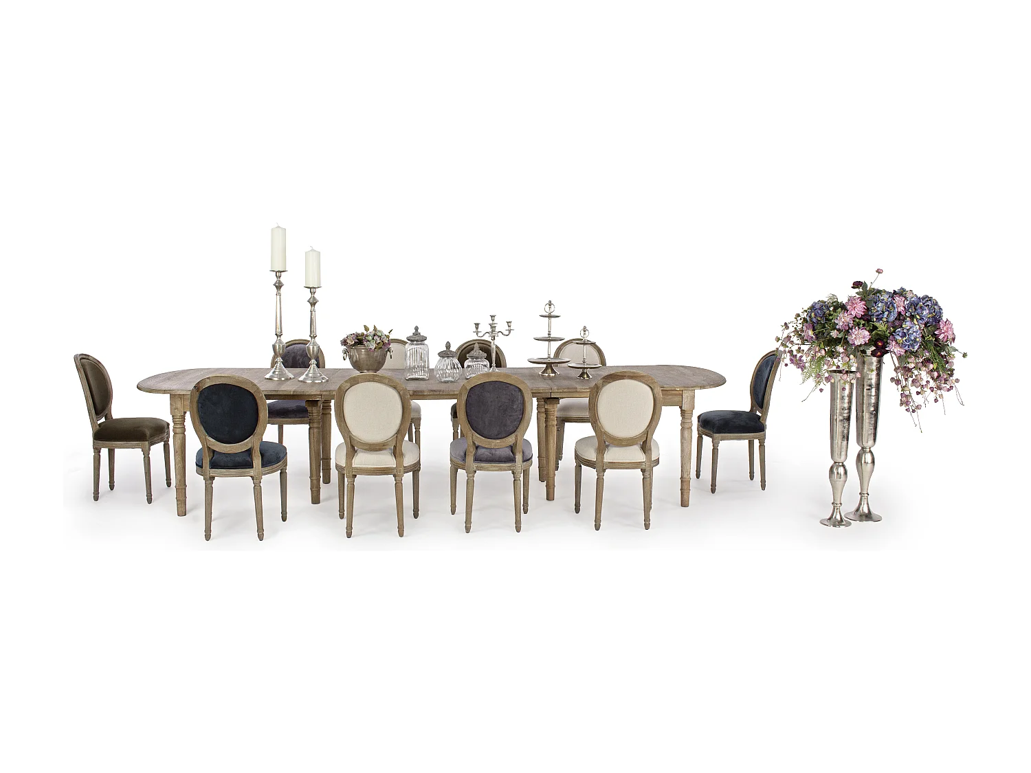 Table extensible bois de chêne naturel Badou L 152-382