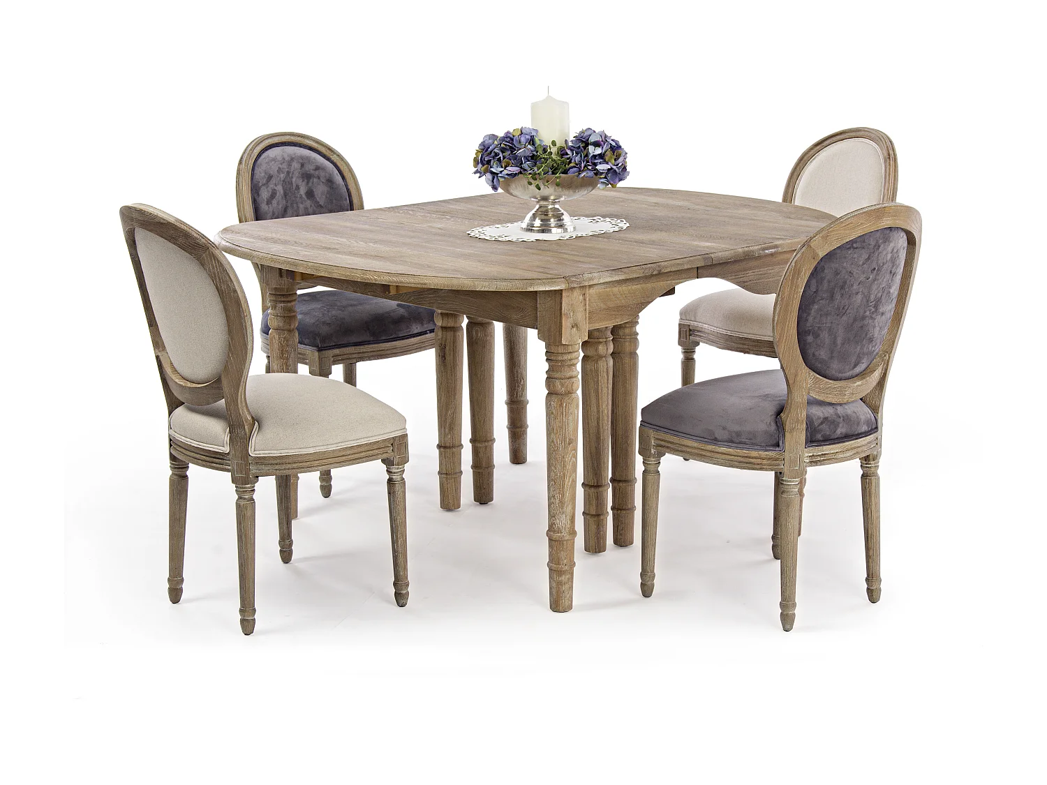 Table extensible bois de chêne naturel Badou L 152-382