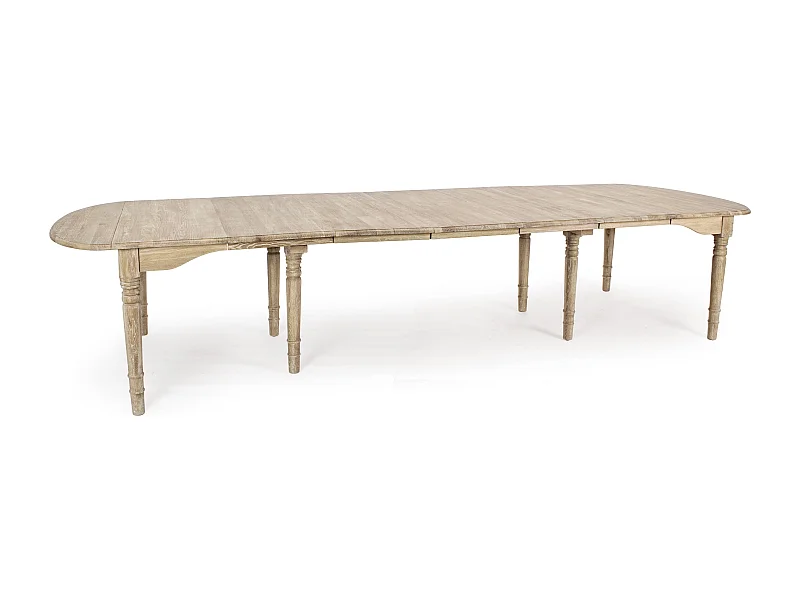 Table extensible bois de chêne naturel Badou L 152-382