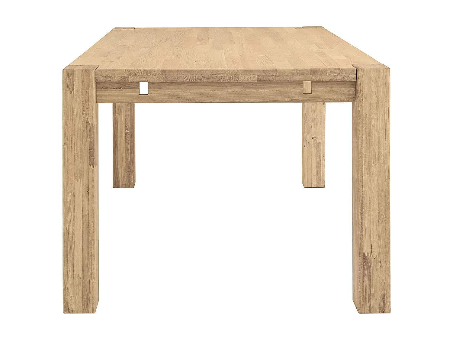 Table extensible en chêne massif blanchi Ritza 160 à 210cm