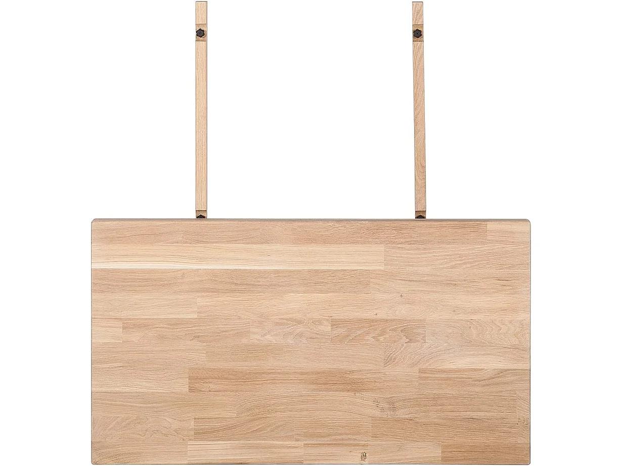 Mesa extensible Ritza de roble macizo blanqueado de 160 a 210 cm