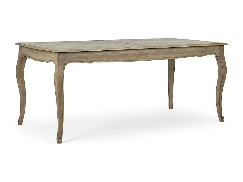 Table extensible bois de manguier massif finition naturelle Domika 180-225cm