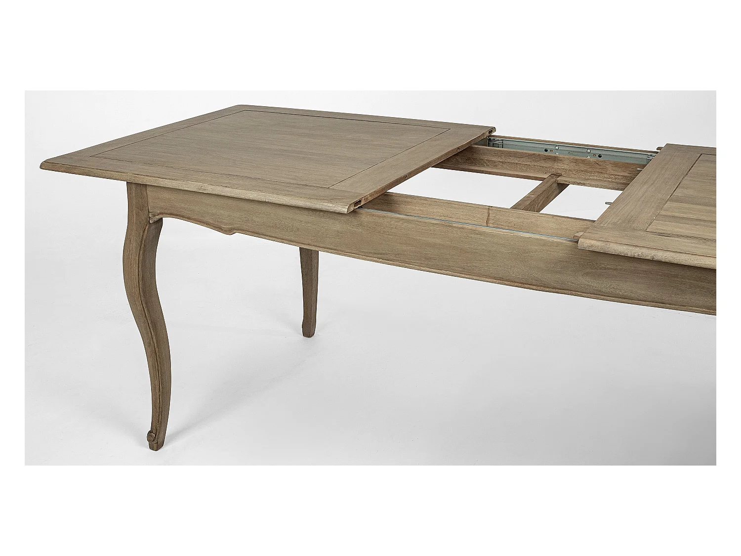 Table extensible bois de manguier massif finition naturelle Domika 180-225cm