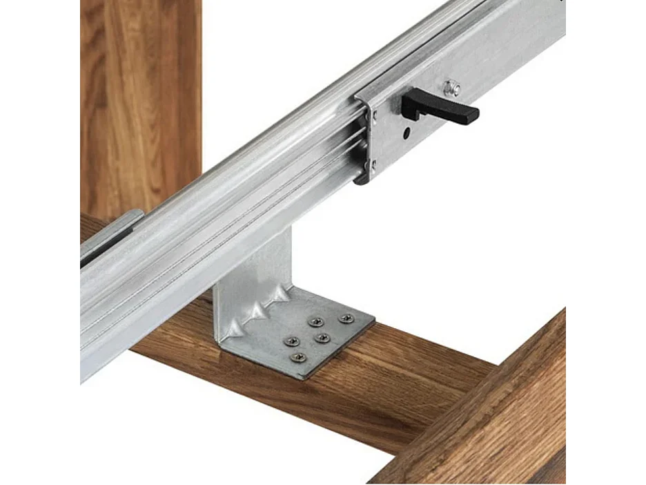 Mesa de comedor extensible de roble macizo de 4 a 12 plazas L 160 a 280 cm Kristen