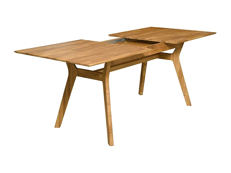 Mesa extensible Osword de madera maciza de roble de 140 a 180 cm