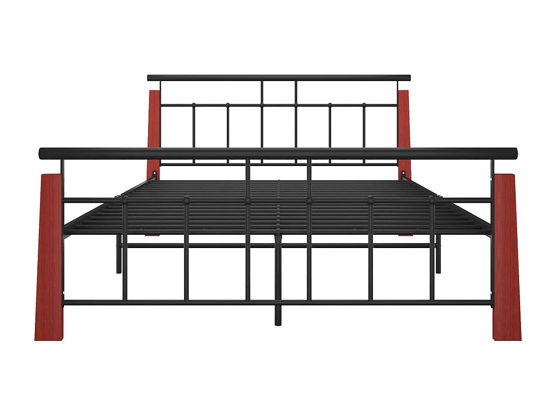 Lit Métal et bois de chêne massif 140x200 2