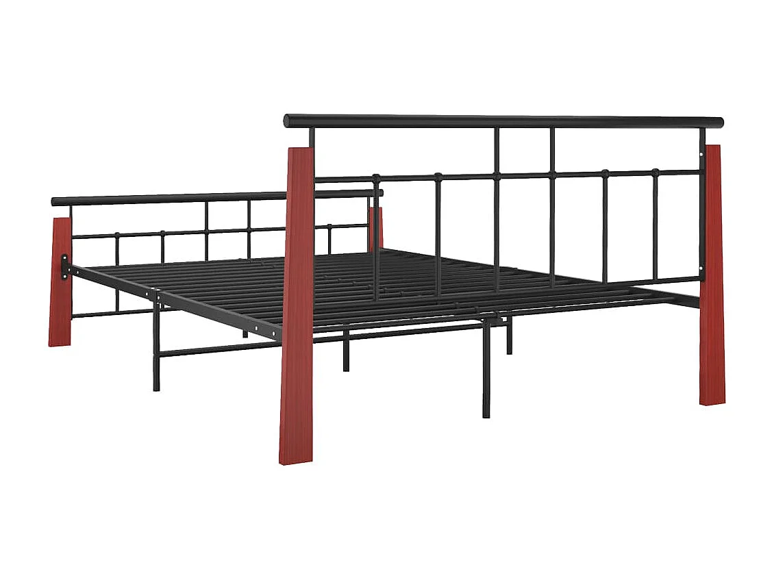 Lit Métal et bois de chêne massif 140x200 2