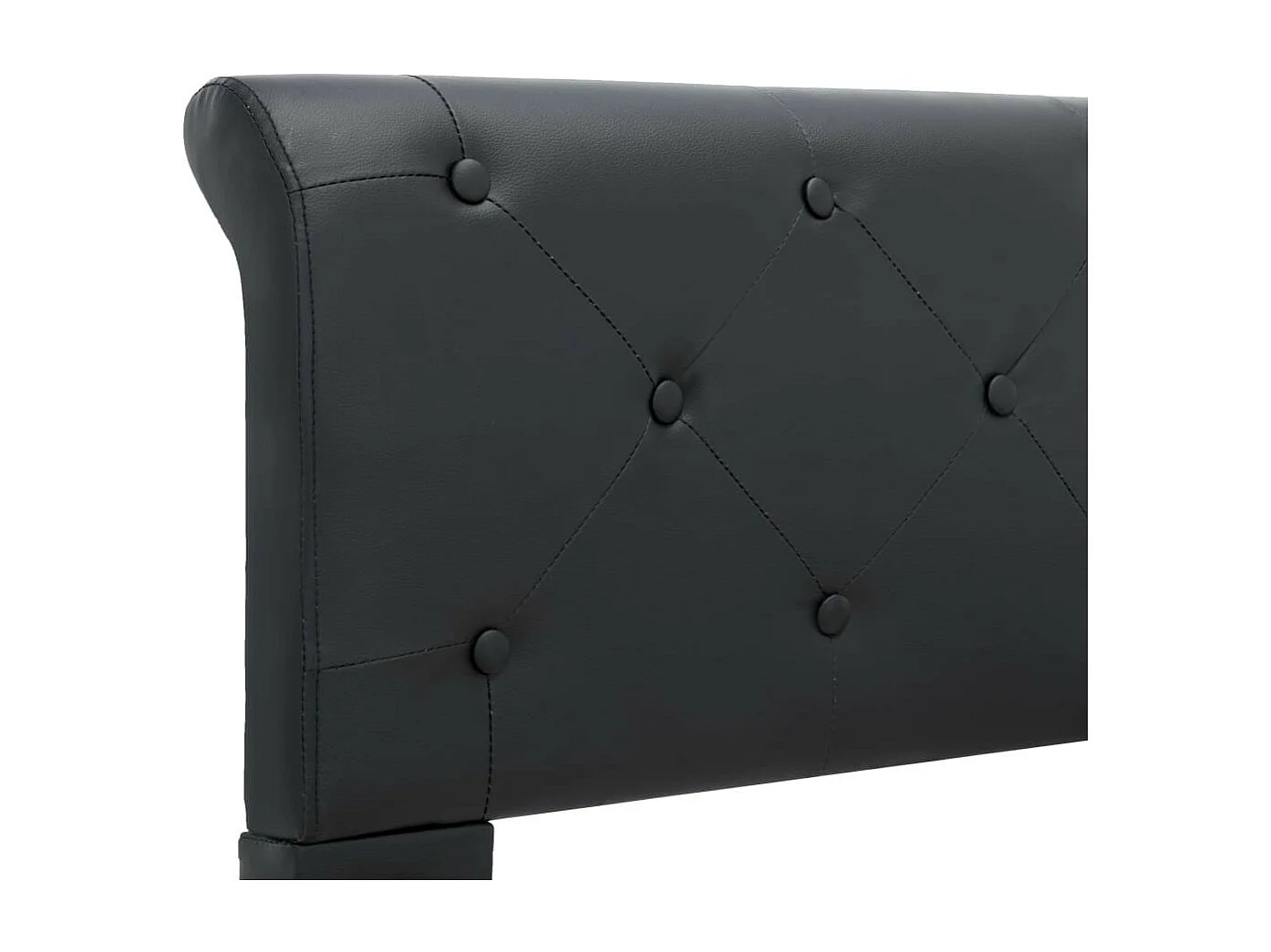 Lit Noir Similicuir 160x200