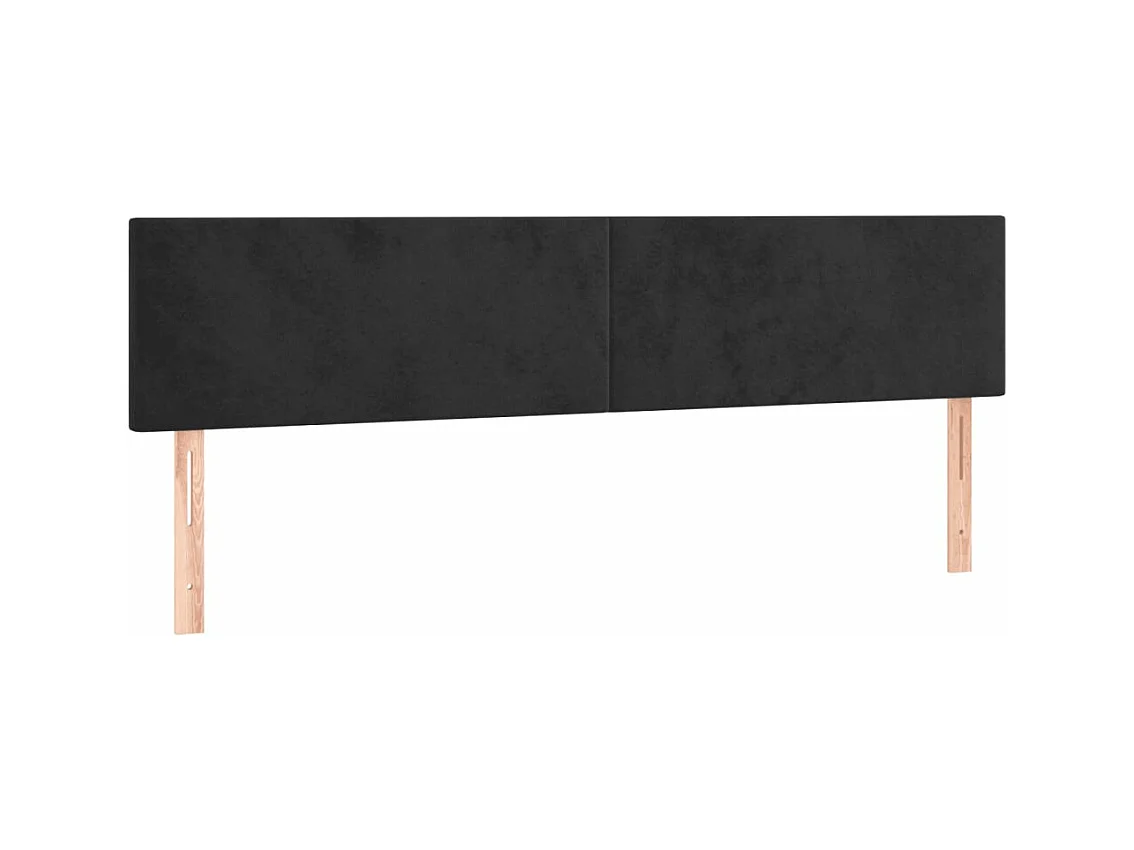 Lit à sommier tapissier et matelas Noir 160x200 Velours