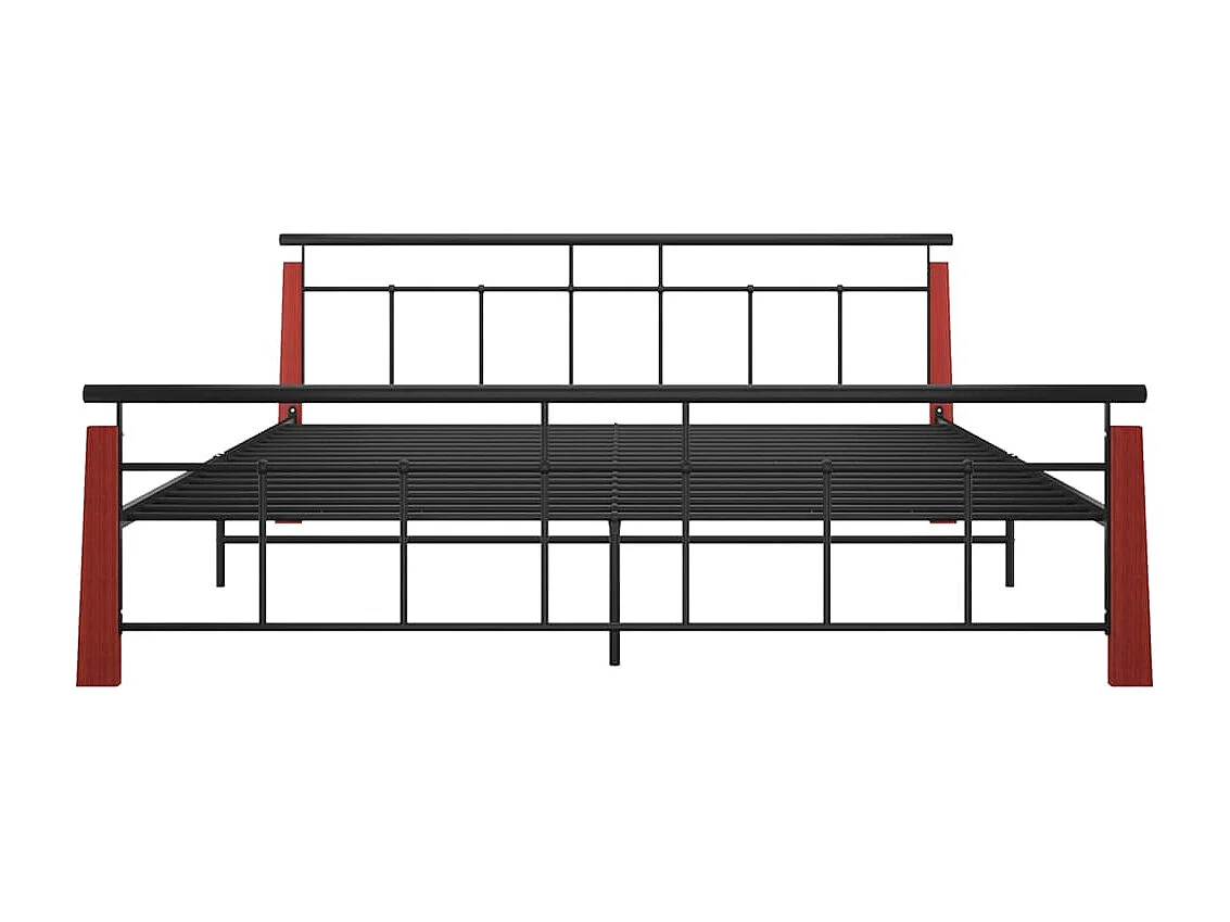 Lit Métal et bois de chêne massif 200x200 2
