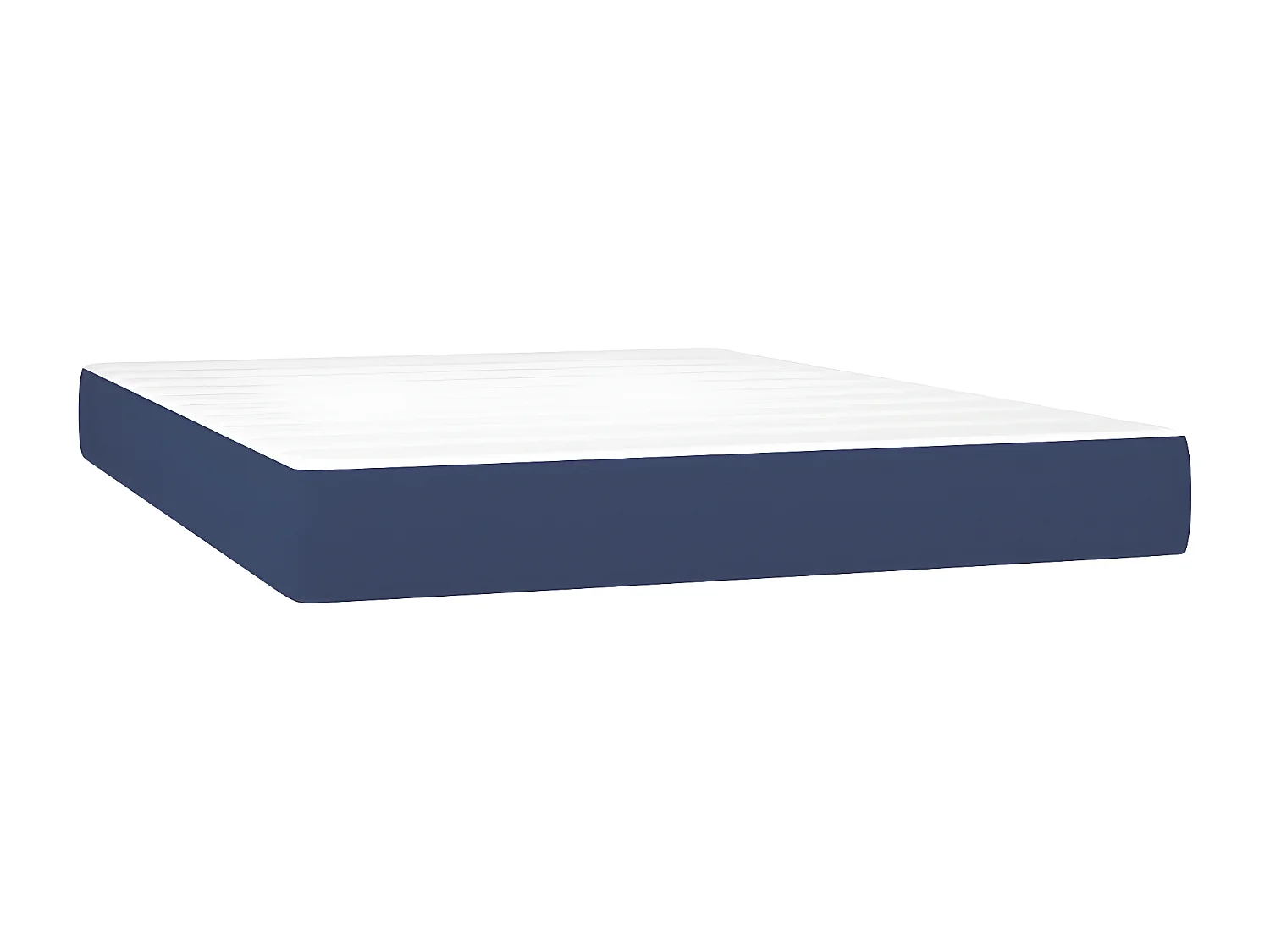 Lit à sommier tapissier avec matelas Bleu 140x200 Tissu 4