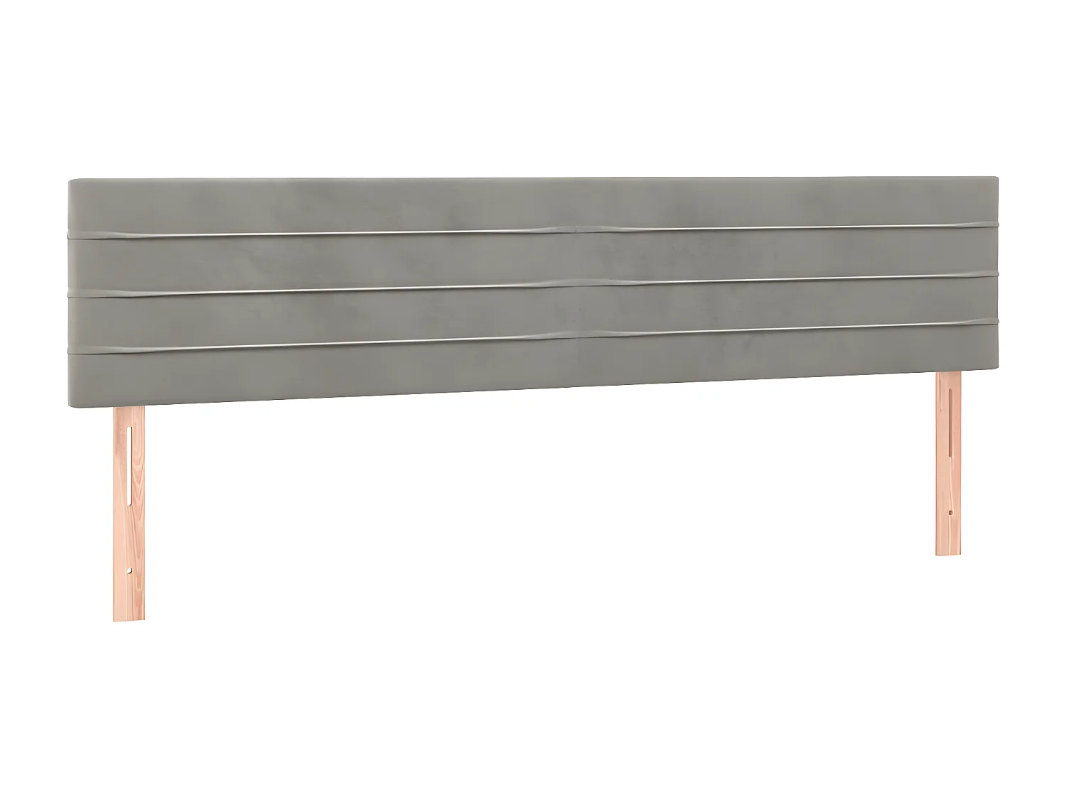 Lit à sommier tapissier et matelas Gris clair 160x200 Velours 2