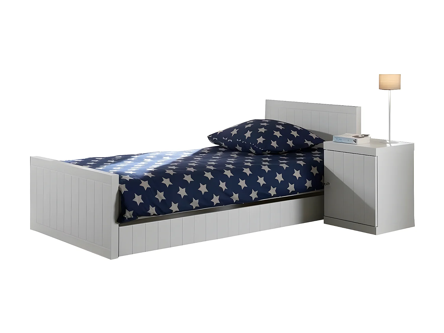 Lit Enfant avec Tiroir "Robin" 90x200cm Blanc