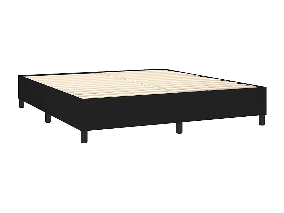 Boxspring met matras stof zwart 160x200 cm