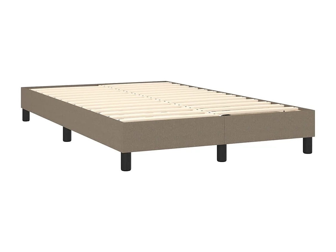 Lit à sommier tapissier avec matelas Taupe 120x200 Tissu 3