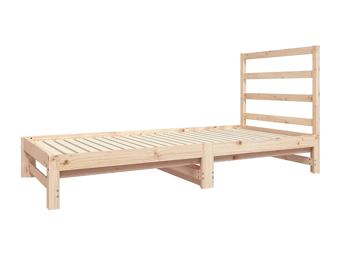 Lit coulissant 2x(90x190) cm Bois de pin massif 5