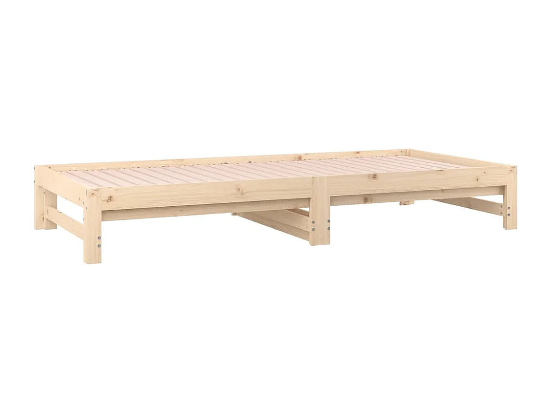 Lit coulissant 2x(90x190) cm Bois de pin massif 5