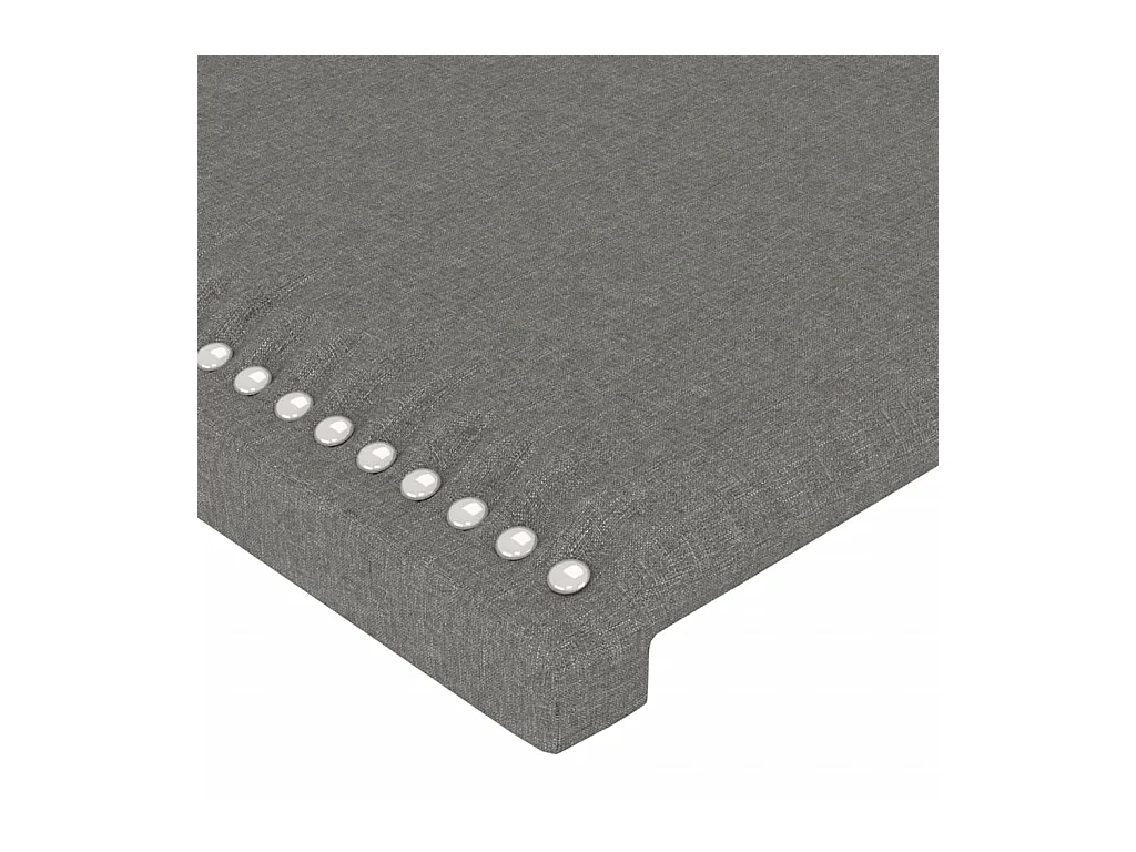 Estructura de cama con cabecero de tela gris oscuro 100x200 cm