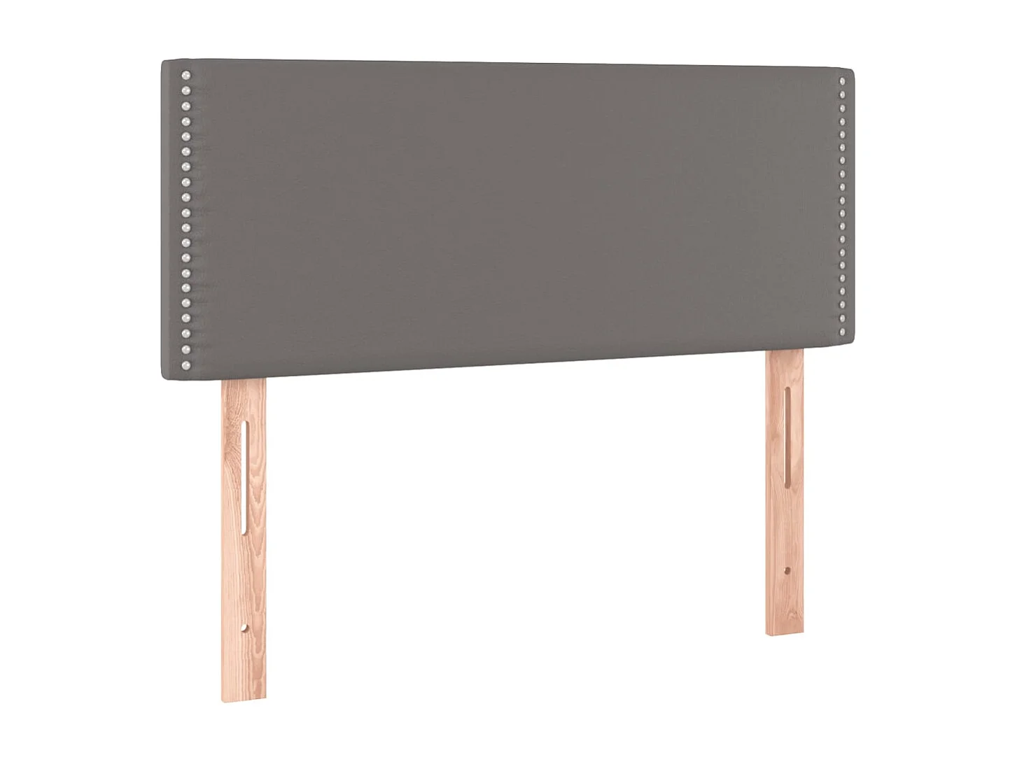 Lit à sommier tapissier avec matelas et LED Gris 80x200 Similicuir