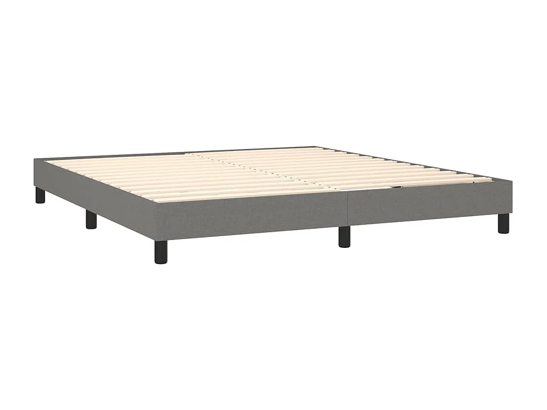 Lit à sommier tapissier avec matelas Gris foncé 160x200 Tissu 11