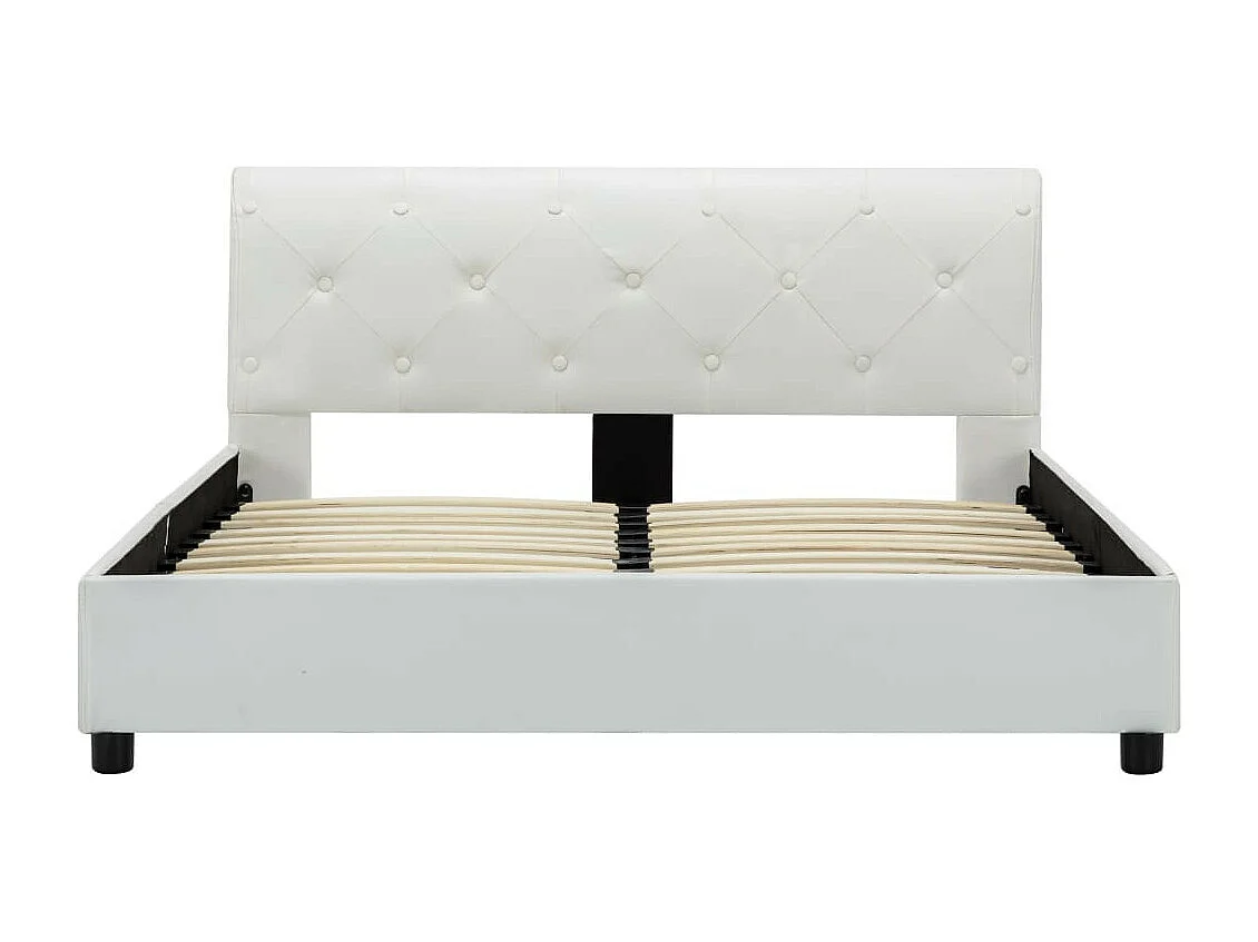 Lit Blanc Similicuir 140x200 3