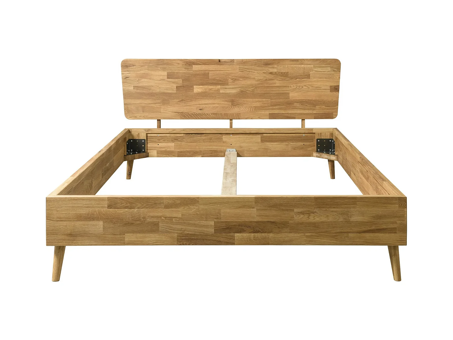Lit adulte 160x200 en bois de chêne massif Kundy