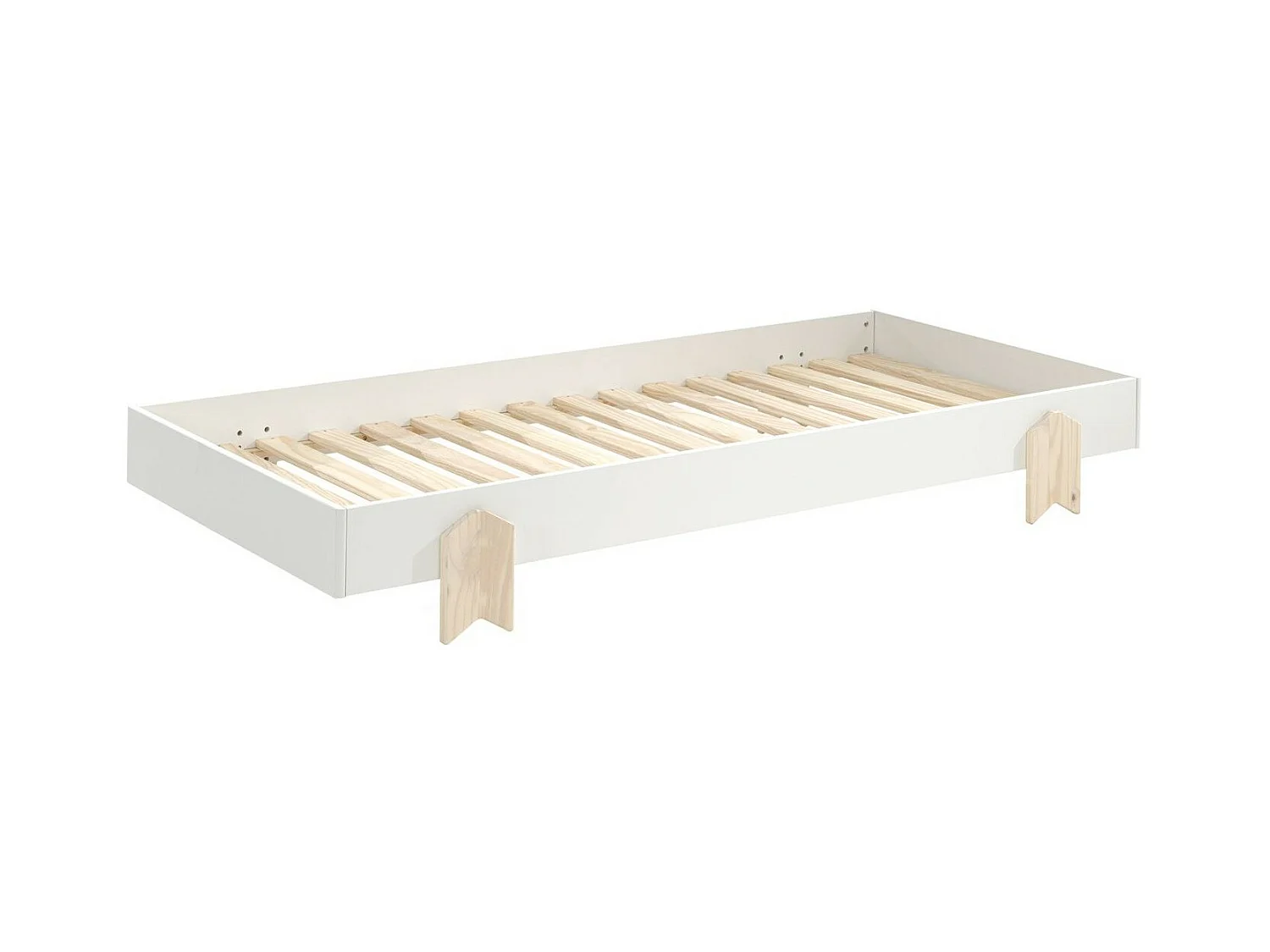 Lit Enfant en Bois "Modulo Arrow" 90x200cm Blanc