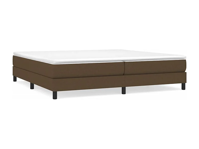 Lit à sommier tapissier avec matelas Marron foncé 200x200 13