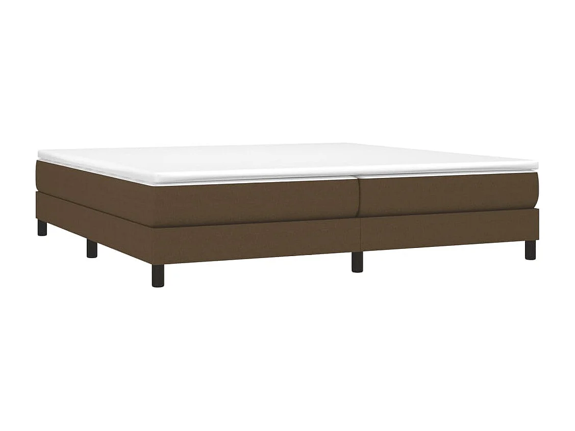 Lit à sommier tapissier avec matelas Marron foncé 200x200 13