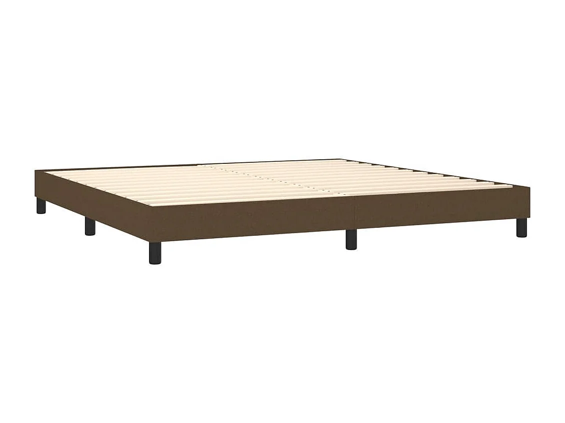 Lit à sommier tapissier avec matelas Marron foncé 200x200 13