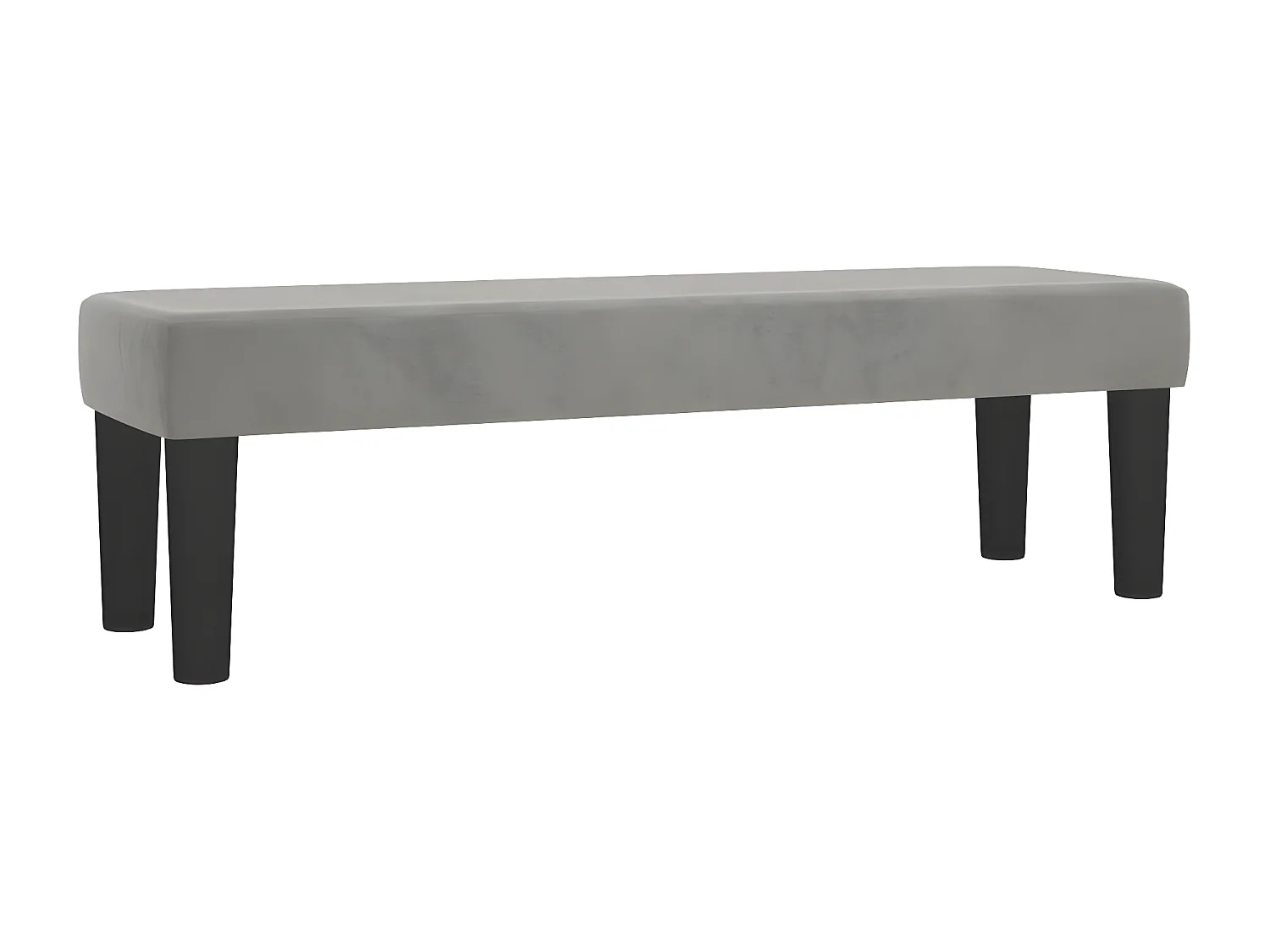 Lit à sommier tapissier et matelas Gris clair 200x200 Velours 4