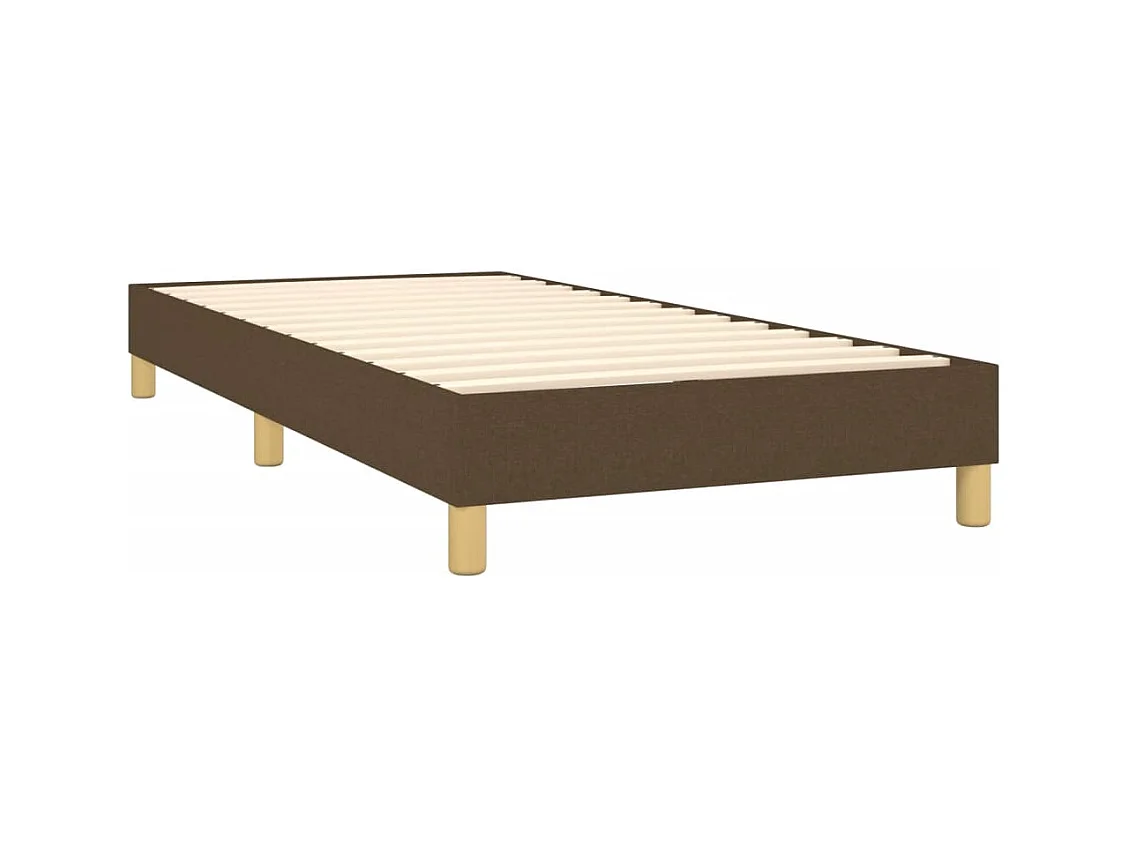 Lit à sommier tapissier avec matelas Marron foncé 90x200 4