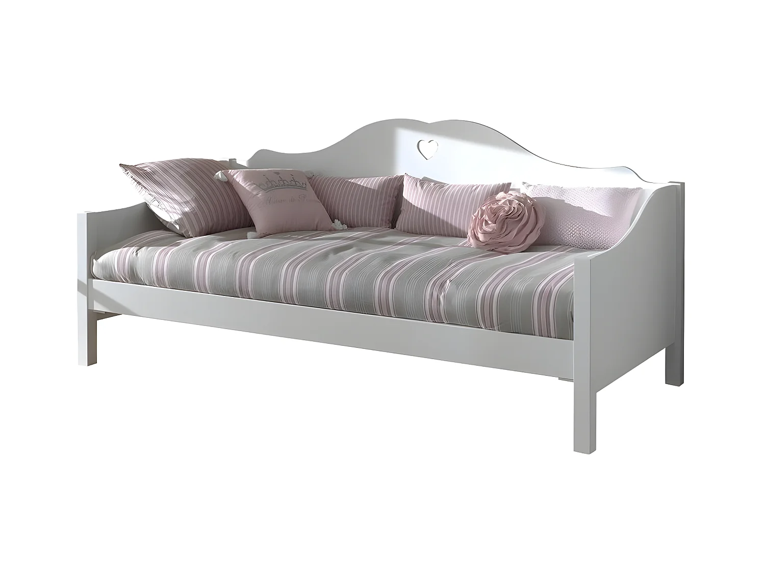 Lit Banquette Enfant "Amori" 90x200cm Blanc